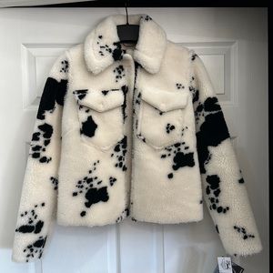 Powder River Cow Print Micro Berber Jacket NEW